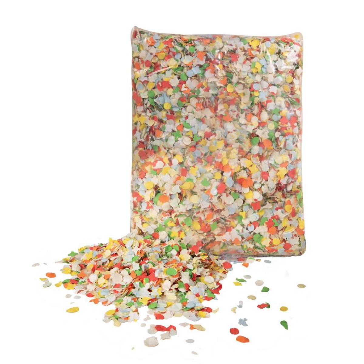 Sachet de Confettis en Papier Multicolores et Paillettes Or - Jour
