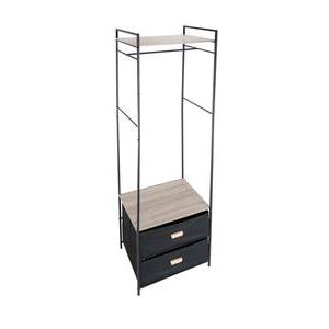 Vestiaire penderie 2 tiroirs - 60 x 50 x H 190 cm