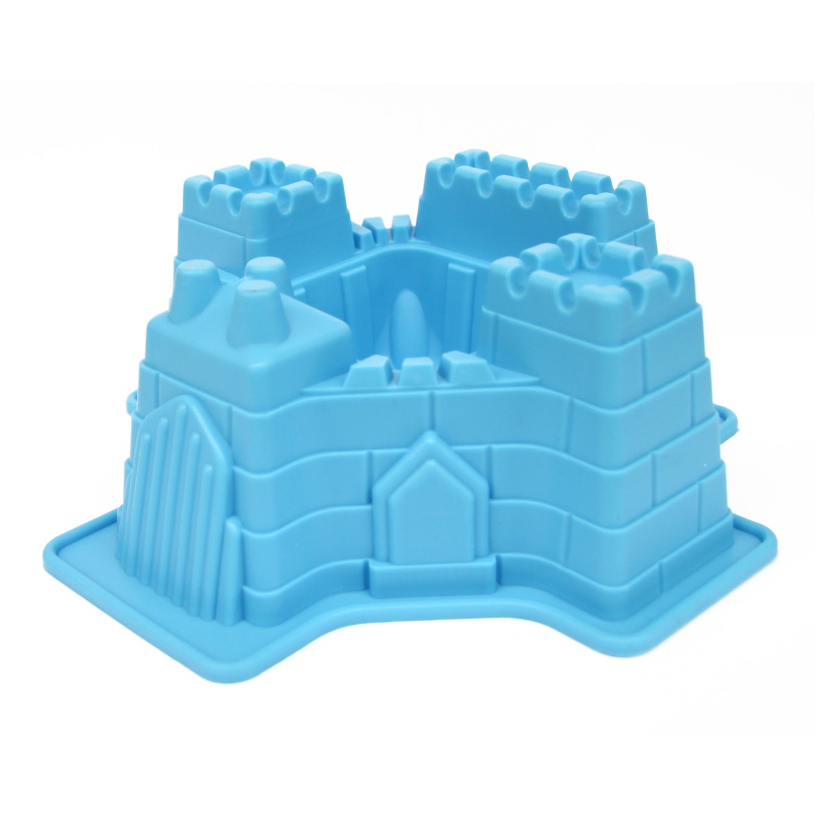 Moule à gâteau en forme de château fort - Antiadhésif - 21 x 20 x 8 cm - Bleu