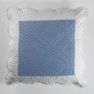 Housse de coussin Andrea - 45 x 45 cm - Gris, bleu