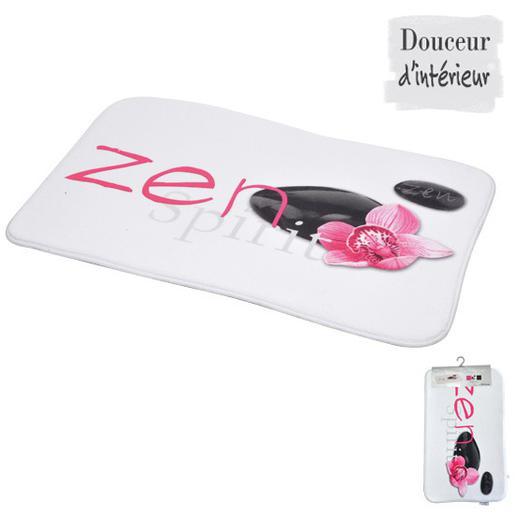 Tapis Microfibre Blanc Rose Tout Pour La Salle De Bain La