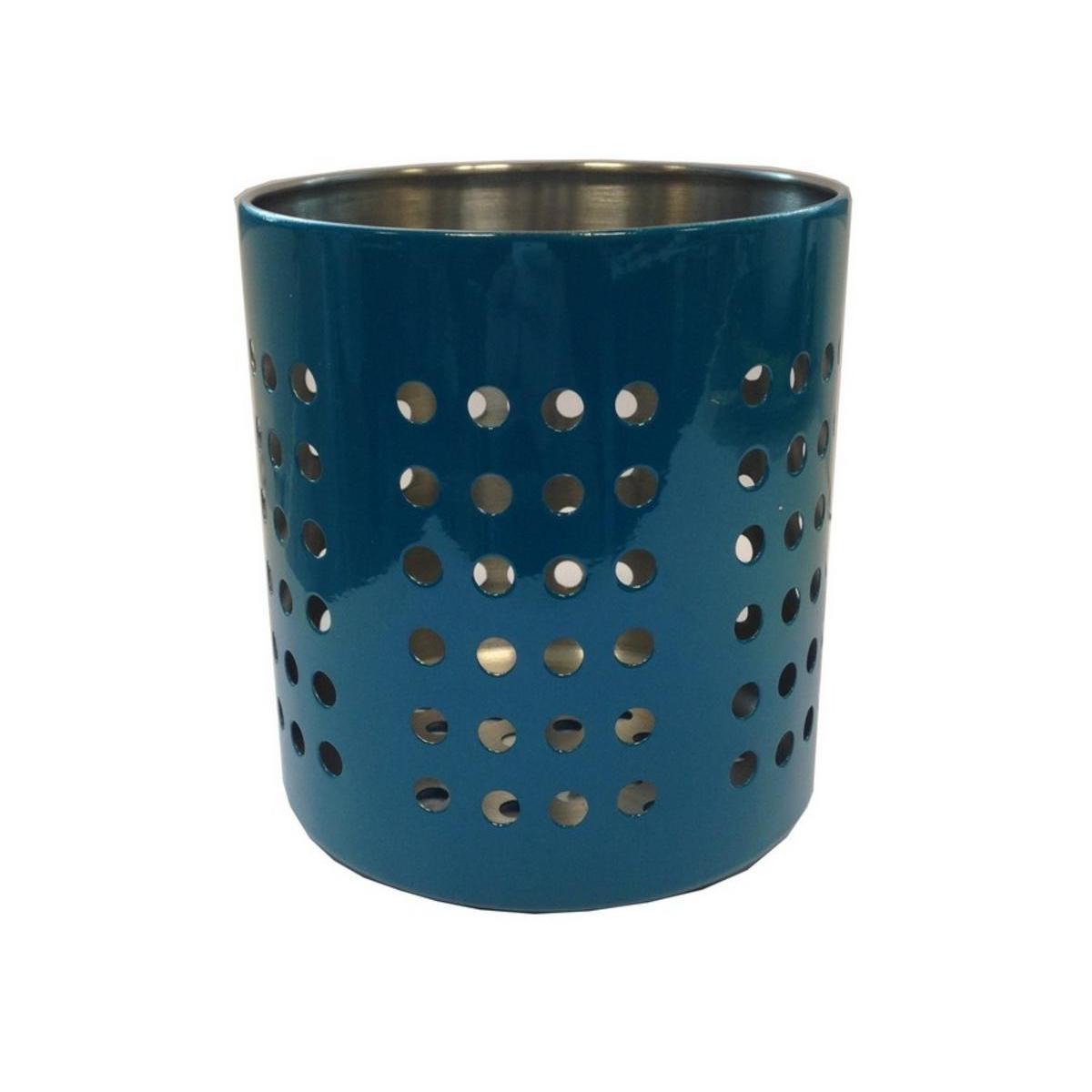 Pot à couverts - Inox - Ø 12 x H 13 cm - Bleu Pot à couverts - Inox - Ø 12 x H 13 cm - Bleu