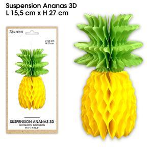 Suspension ananas 3D jaune