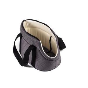Panier sac de transport matelassé - 45 x 28 x 28 cm - Gris