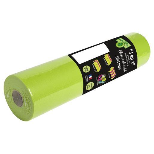 Chemin De Table Vert Vaisselle Jetable La Foir Fouille