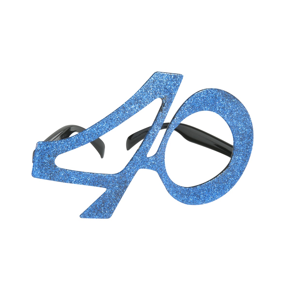 Lunettes géantes pailletées Anniversaire 40 ans - 23 cm - Bleu