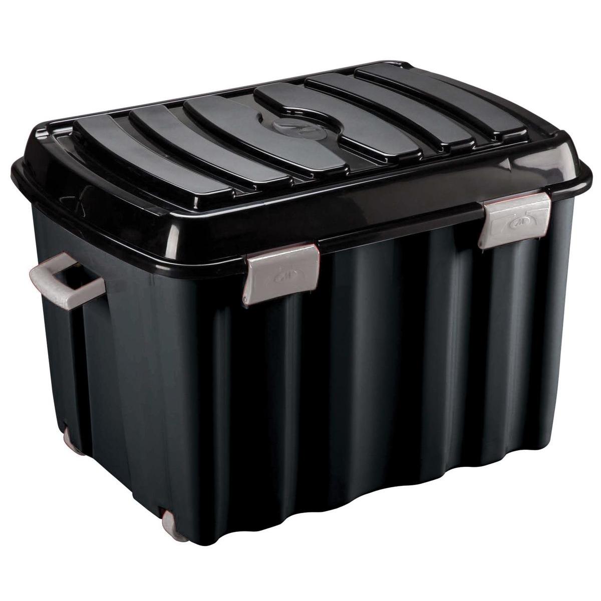 Malle de rangement 142 L Curver - 78 x 55 x H 52 cm - Noir Malle de rangement 142 L Curver - 78 x 55 x H 52 cm - Noir
