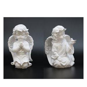 Ange en résine - H 15,3 cm - Blanc