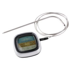 Thermomètre de cuisine - Plastique et inox - 7,6 x 7,6 x H 2,5 cm - Blanc
