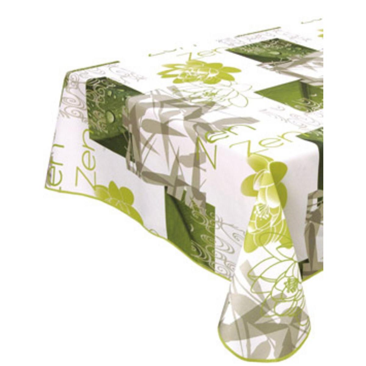 Toile cirée carrée - 100 % Polyester - 180 x 180 cm - Vert Toile cirée carrée - 100 % Polyester - 180 x 180 cm - Vert