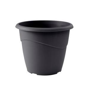Pot Marina - Plastique - Ø 35 x H 29,5 cm - Gris anthracite