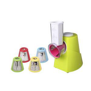Robot Salade Multifonction - Inox - 20,4 x 14,8 x 17,3 cm - Vert et blanc