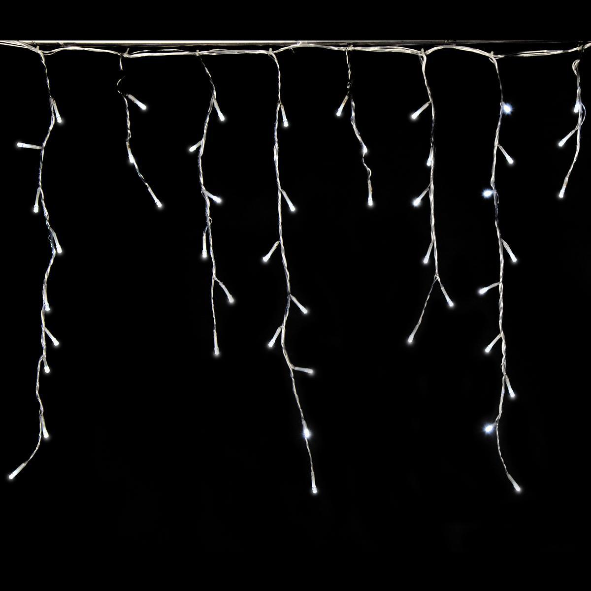 Guirlande électrique stalactites - Plastique - 2,2 m x H 96 cm - Blanc Guirlande électrique stalactites - Plastique - 2,2 m x H 96 cm - Blanc