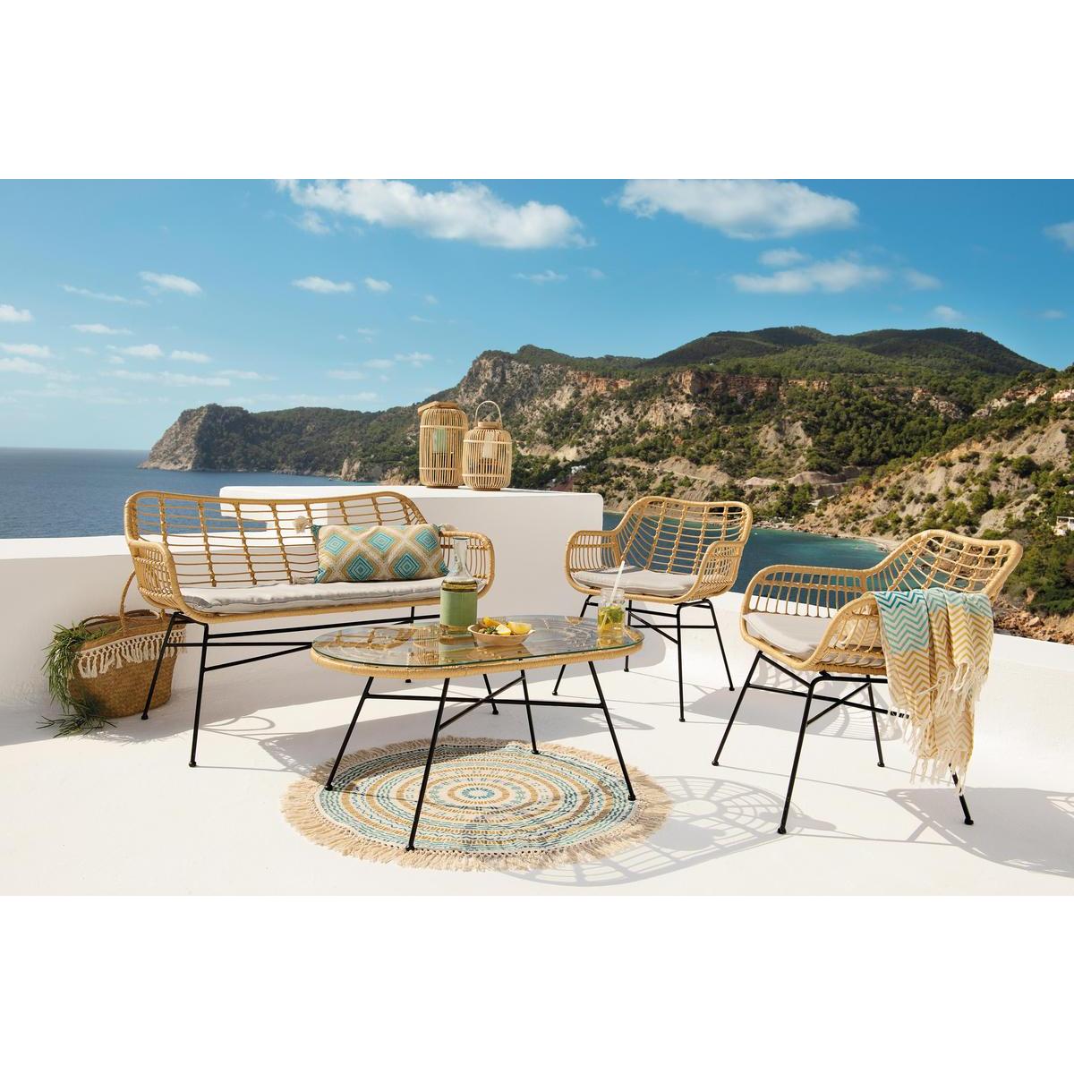 salon tahiti 4 places gris beige moorea collection moorea la foir fouille