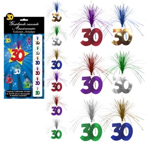 Guirlande cascade Anniversaire 30 ans - 2,13 m - Multicolore