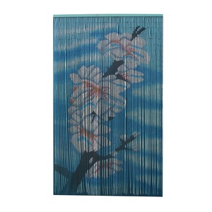 Rideau de porte motif fleurs du Japon - 120 x 200 cm
