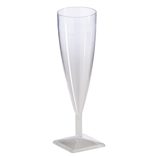 Lot De 10 Flutes En Plastique Transparent Blanc Gobelet