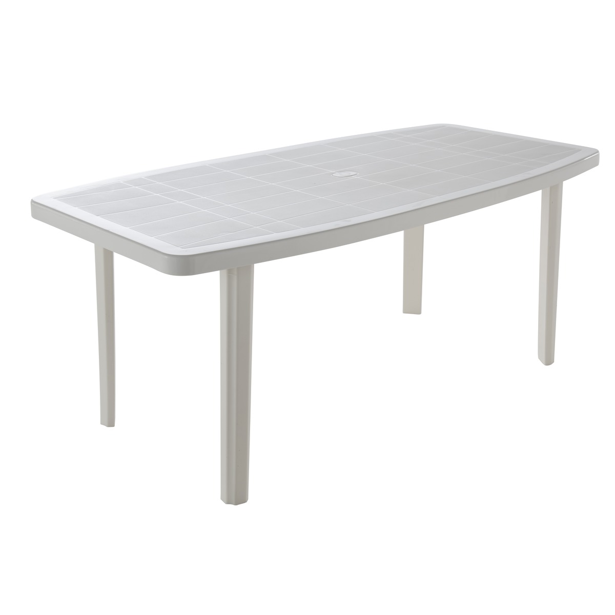 TABLE DE JARDIN PVC BLANC