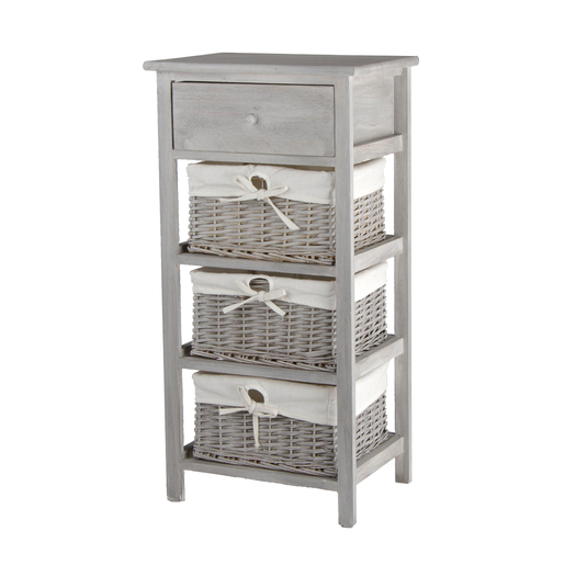 Meuble A Tiroir Et Panier Bois Gris Meubles De Salon La