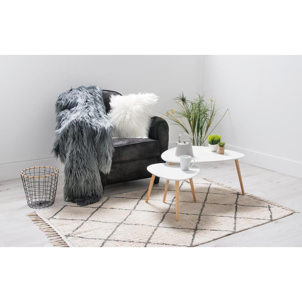 table gigogne ovale blanc style scandinave la foir fouille