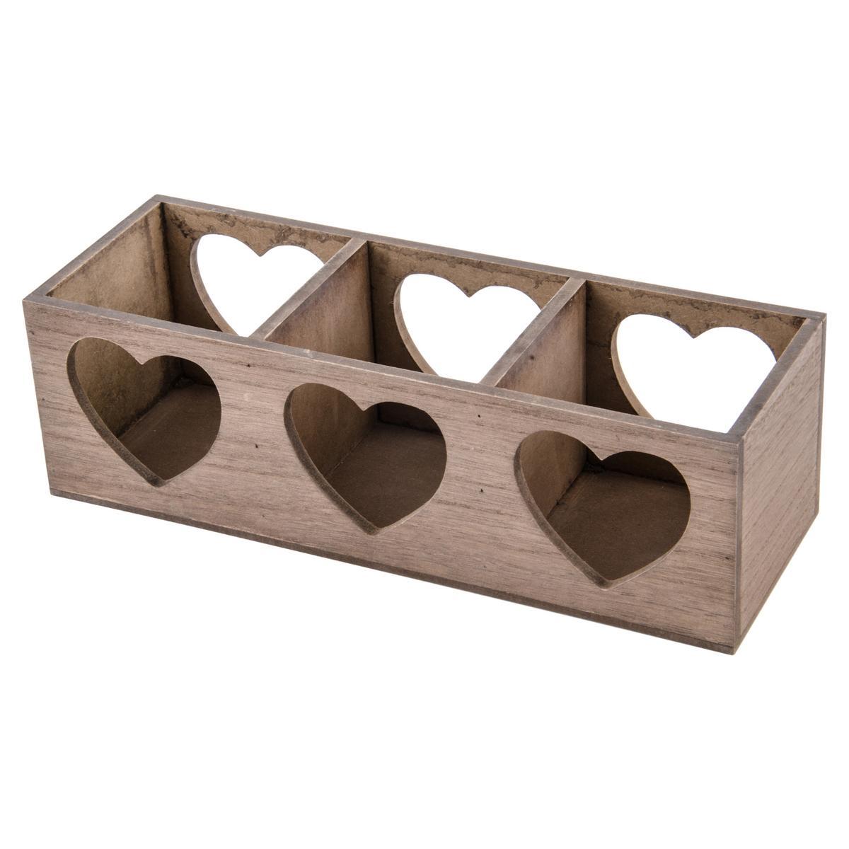 Photophore rectangulaire cœur - MDF et verre - 16,3 x 8 x H 9,2 cm - Différents coloris Photophore rectangulaire cœur - MDF et verre - 16,3 x 8 x H 9,2 cm - Différents coloris
