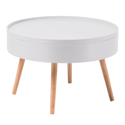 Bout De Canape O 60 X H 42 Cm Blanc Meubles De Salon La