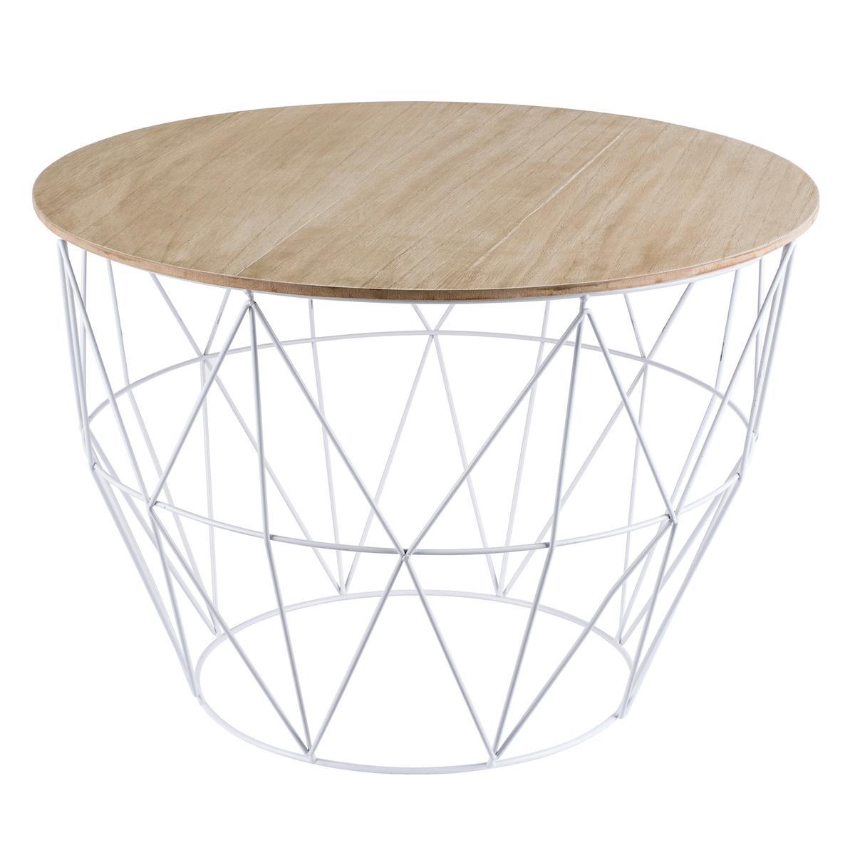 Table d'appoint panier - Blanc Table d'appoint panier - Blanc