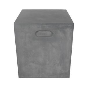 Tabouret cube - Magnésie - 40 x 40 x H 45 cm - Gris
