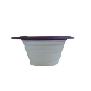 Passoire rétractable en silicone - diamètre 18 cm - violet
