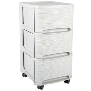 Tour De Rangement A Roulettes Stone 14 L Blanc Rangement