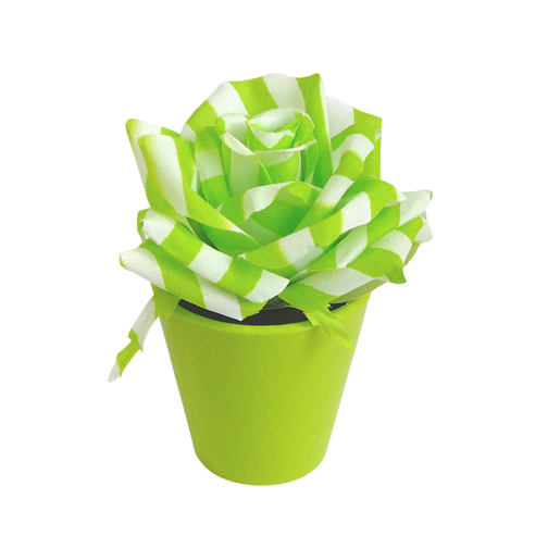 Rose artificielle en pot - Plastique - Ø 7 x H 12 cm - Vert ou bleu Rose artificielle en pot - Plastique - Ø 7 x H 12 cm - Vert ou bleu