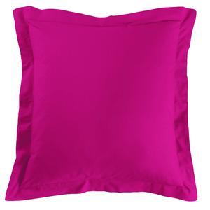 Taie d'oreiller à volant plat Lina - L 63 x l 63 cm - Rose