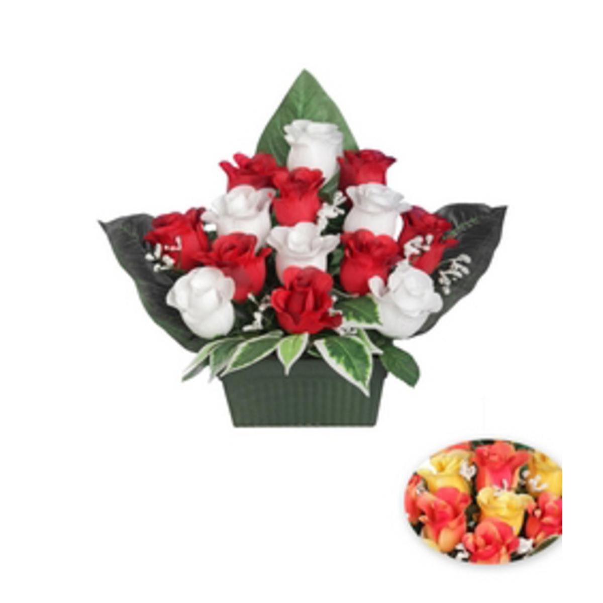 Jardinière de boutons de Roses et Gypso - H 28 cm Jardinière de boutons de Roses et Gypso - H 28 cm