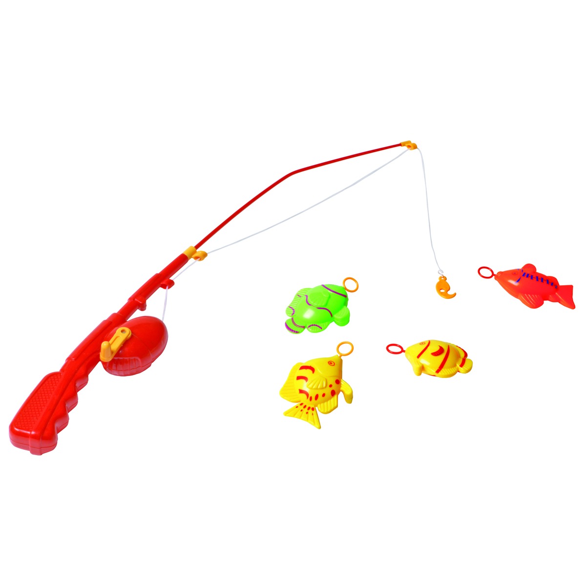 Canne à pêche + 4 poissons pour enfant - Multicolore