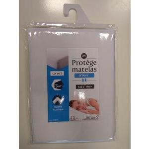 Lot de 2 protège-matelas jetables - 140 x 200 cm