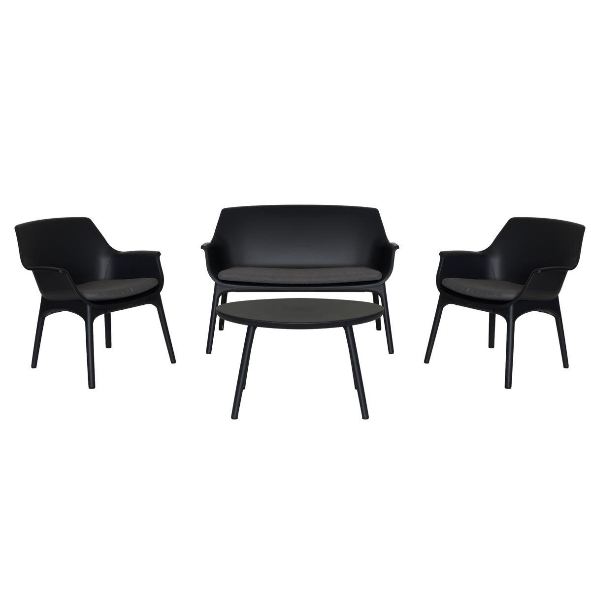 salon luxor 4 pieces noir moorea tendance ethni color la foir fouille