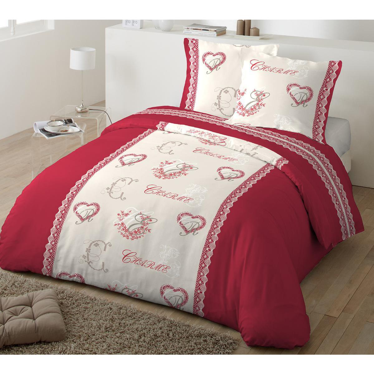 Housse de couette - Flanelle - Rouge