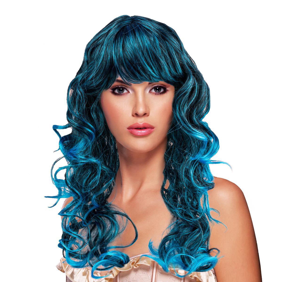 Perruque bouclée longue - Polyéthylène - L 38 cm - Différents coloris Perruque bouclée longue - Polyéthylène - L 38 cm - Différents coloris