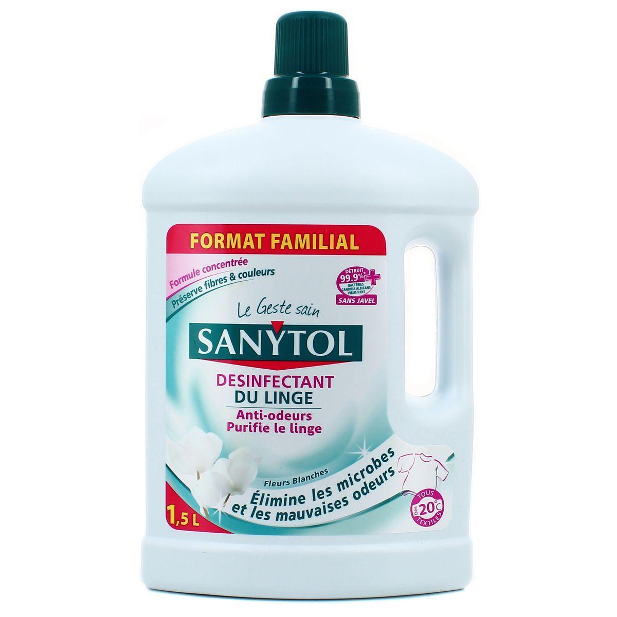 Sanytol désinfectant du linge maxi format fleurs blanches x 3 - Cdiscount  Electroménager