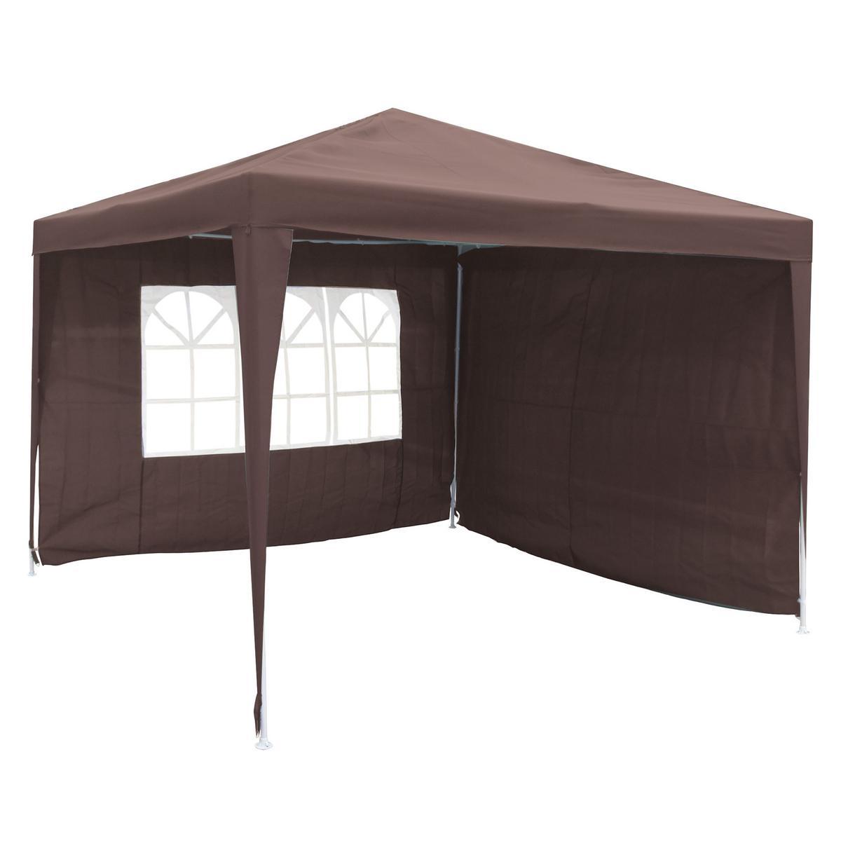 Paire de rideaux pour Tonnelle Polux - Polyester et polyuréthane - 3 x 1,95 m - Chocolat Paire de rideaux pour Tonnelle Polux - Polyester et polyuréthane - 3 x 1,95 m - Chocolat