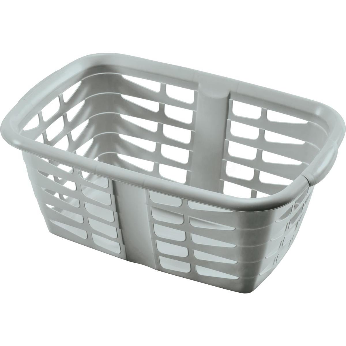 Corbeille à linge rectangulaire 31 L - 59 x 39.5 x H 24 cm - Gris Corbeille à linge rectangulaire 31 L - 59 x 39.5 x H 24 cm - Gris
