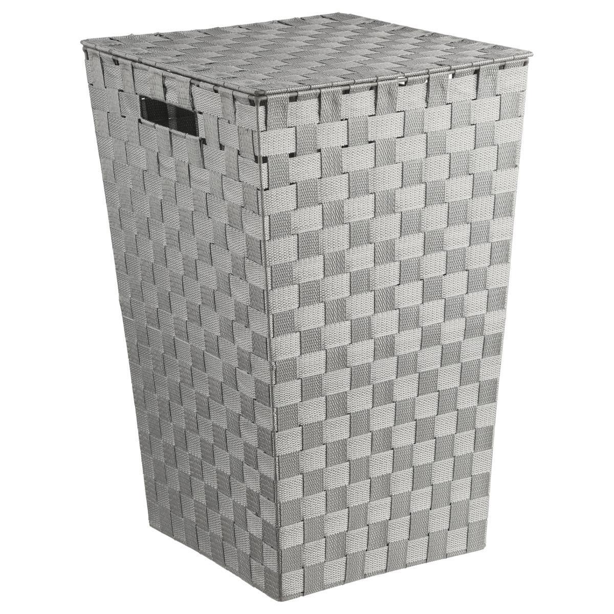 Panier à linge - 33 x 33 x H 53 cm - Gris Panier à linge - 33 x 33 x H 53 cm - Gris