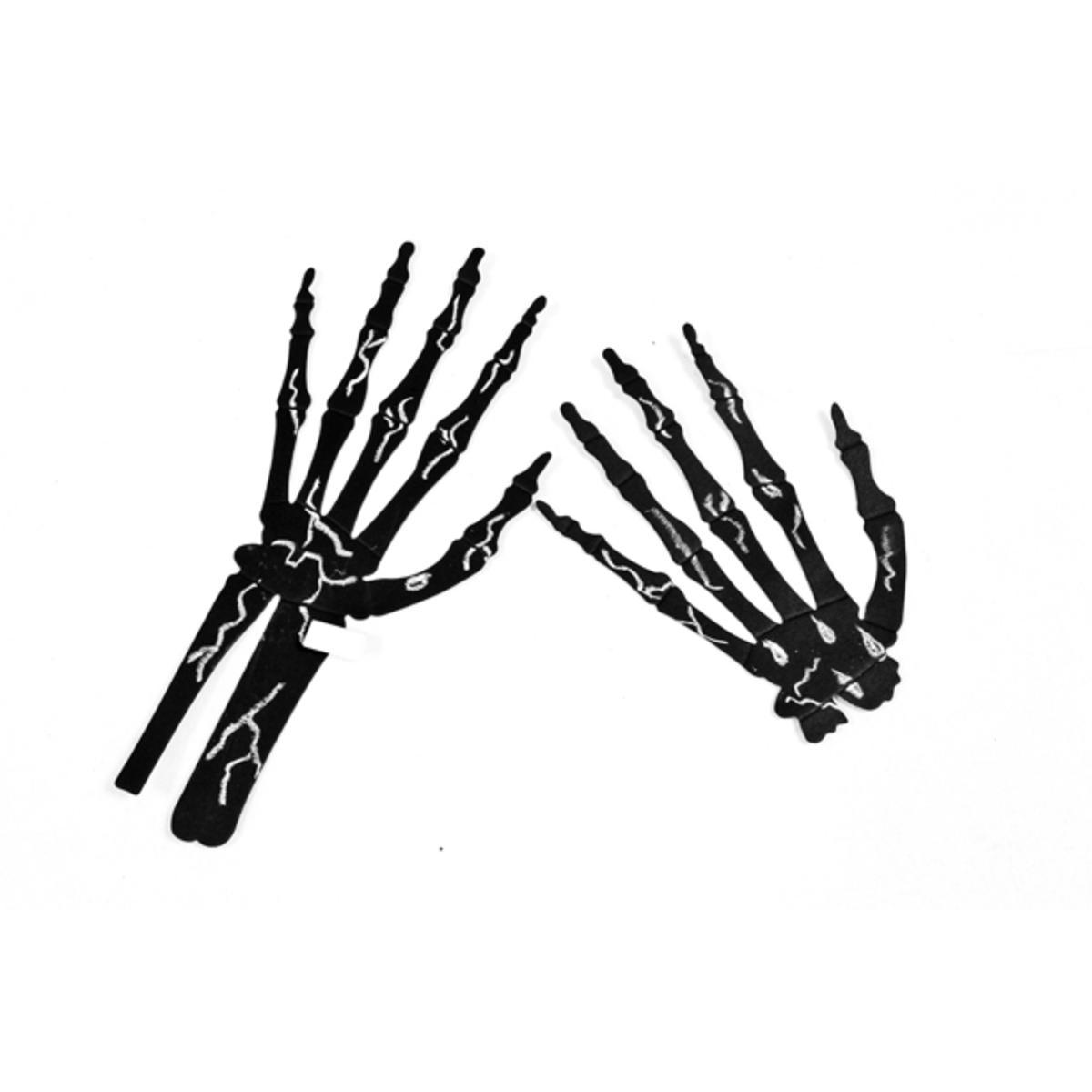 main squelette avec craie (x 6) noir