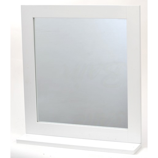 Miroir Collection Miami 48 X 53 5 X 10 Cm Blanc Laque Meuble