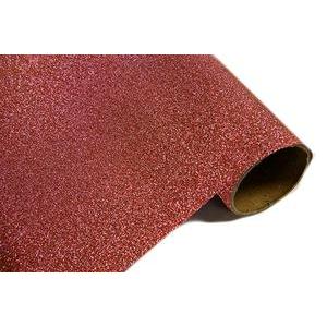 Chemin de table effet métal pailleté - 500 x 28 cm - Rouge