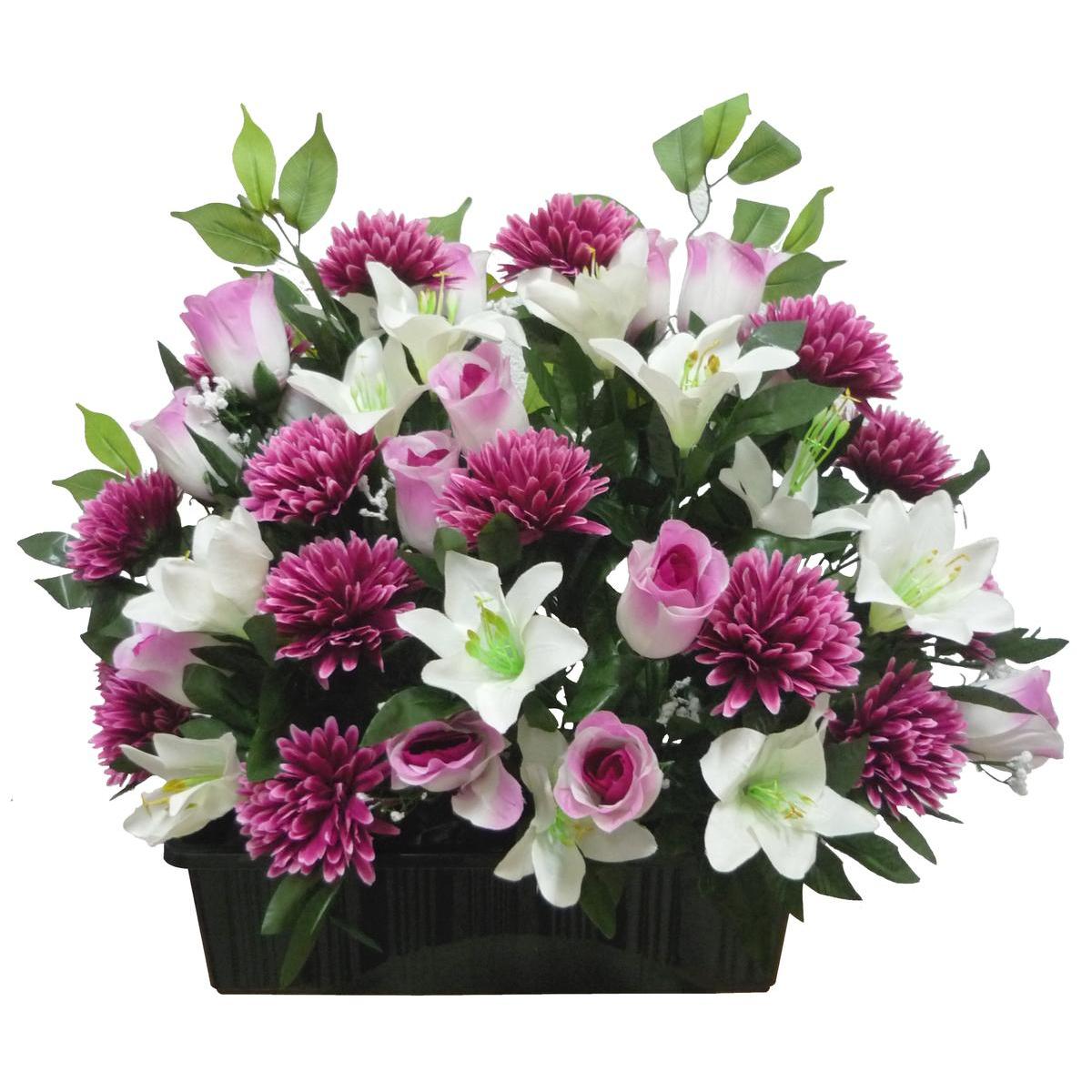 jardiniere de roses et de pompons differents modeles fleurs de deuil la foir fouille