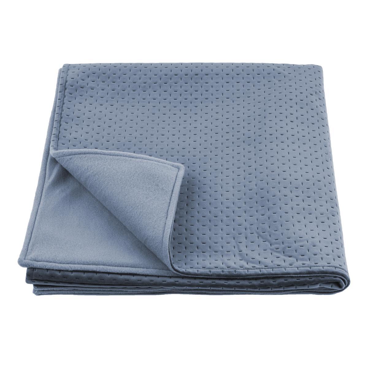 Boutis en velours gris - 90 x 180 cm Boutis en velours gris - 90 x 180 cm