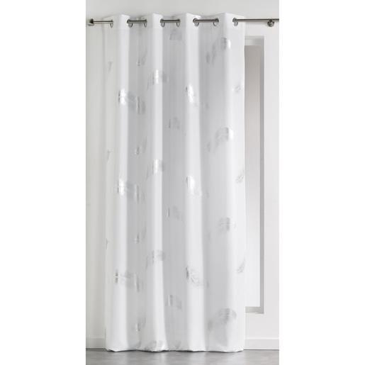 Rideau A œillets Plumette 140 X H 260 Cm Blanc Rideaux Et