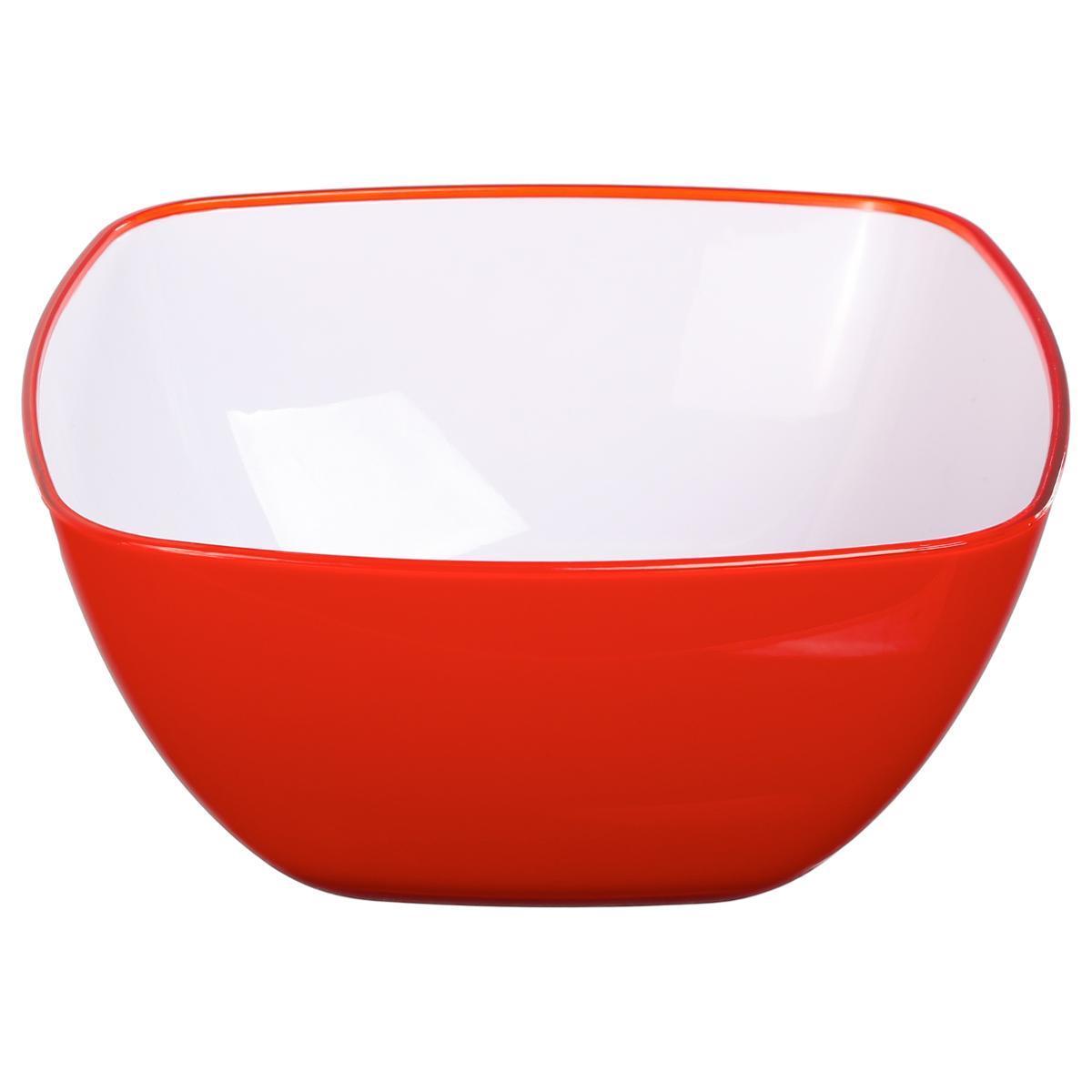 Saladier square rouge 19 cm Saladier square rouge 19 cm