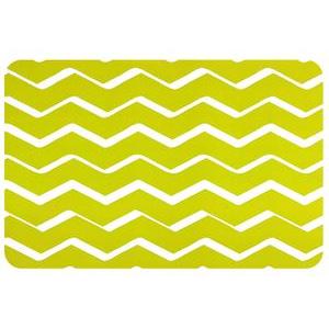 Set de table PVC rectangle zigzag anis